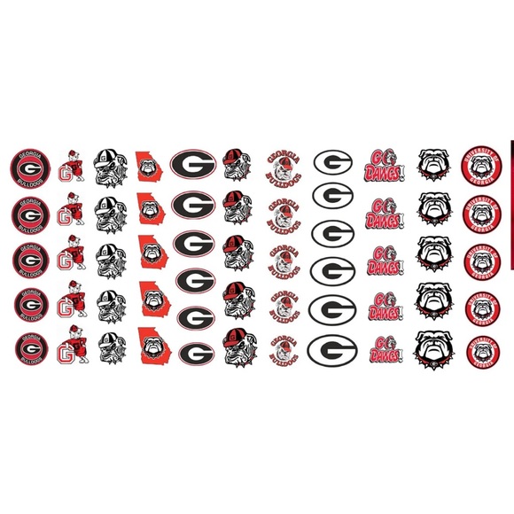 Georgia Bulldogs College Nail Decals - Picture 2 of 4